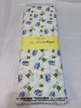 Star Wars The Mandalorian Grogu & R2-D2 Toss Cotton Fabric – 6.60 Yards